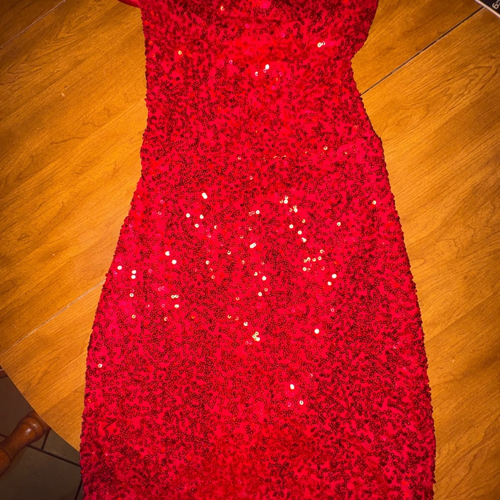 Red Sequin Dress
